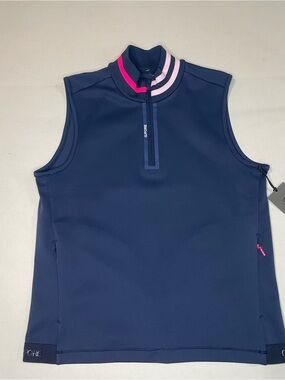 G/FORE Golf Pullover - Double Knit Pique QZ Vest - Medium - Atlantic Blue NWT